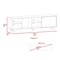 Tuhome Valdivia Tv Stand for TV's up 70 in. Four Open Shelves, Five Legs, Light Oak RLD6712 - alternate 8